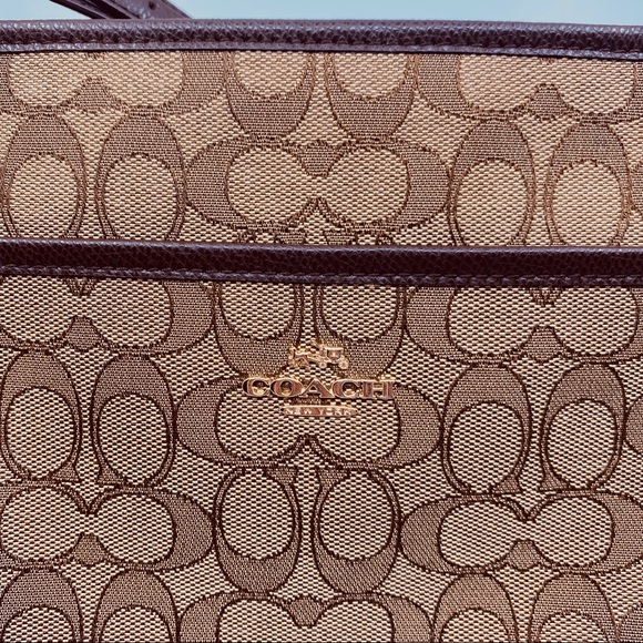 Coach F55363 Outline Signature Zip File Crossbody - Picture 5 of 12